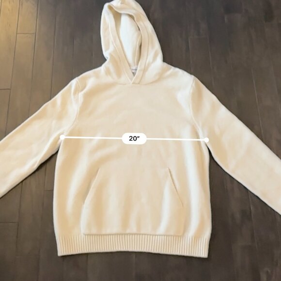 Cream Goodfellow Large Men's Hoodie Sweater - Picture 7 of 9